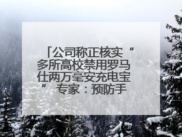 公司称正核实“多所高校禁用罗马仕两万毫安充电宝” 专家：预防手机没电选中等体积产品即可