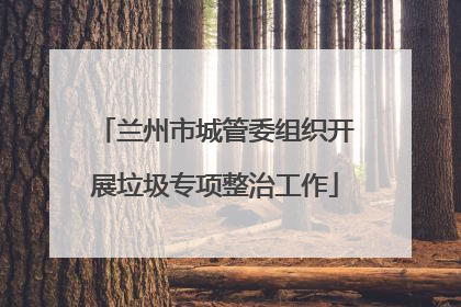 兰州市城管委组织开展垃圾专项整治工作