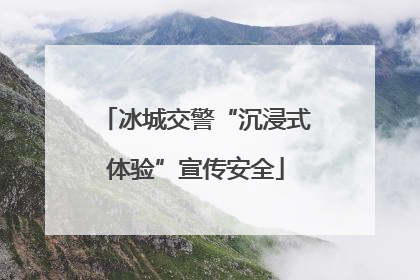 冰城交警“沉浸式体验”宣传安全