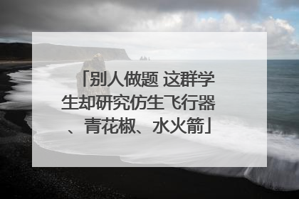 别人做题 这群学生却研究仿生飞行器、青花椒、水火箭