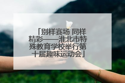 别样赛场 同样精彩——淮北市特殊教育学校举行第十届趣味运动会