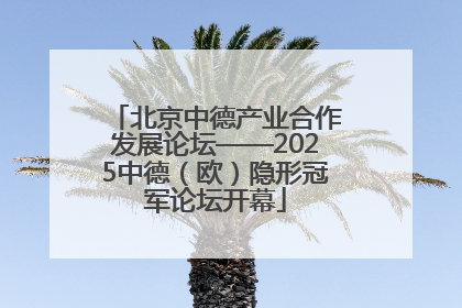 北京中德产业合作发展论坛——2025中德（欧）隐形冠军论坛开幕