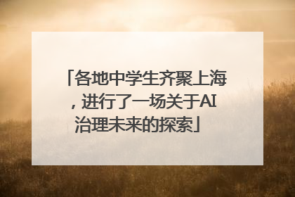 各地中学生齐聚上海，进行了一场关于AI治理未来的探索