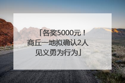 各奖5000元！商丘一地拟确认2人见义勇为行为