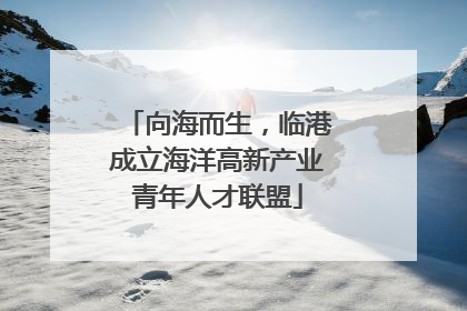 向海而生，临港成立海洋高新产业青年人才联盟