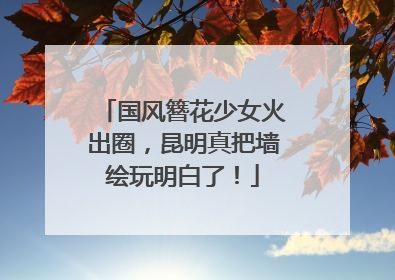 国风簪花少女火出圈，昆明真把墙绘玩明白了！