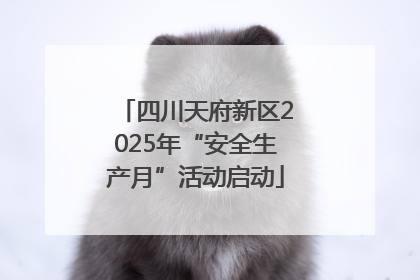 四川天府新区2025年“安全生产月”活动启动
