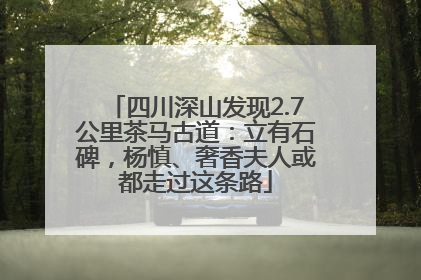 四川深山发现2.7公里茶马古道：立有石碑，杨慎、奢香夫人或都走过这条路