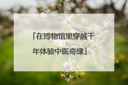 在博物馆里穿越千年体验中医奇缘