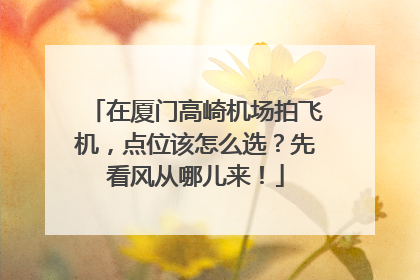 在厦门高崎机场拍飞机，点位该怎么选？先看风从哪儿来！
