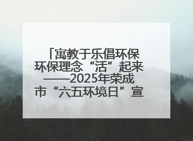 寓教于乐倡环保 环保理念“活”起来——2025年荣成市“六五环境日”宣传活动圆满举行