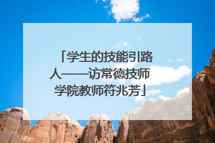 学生的技能引路人——访常德技师学院教师符兆芳