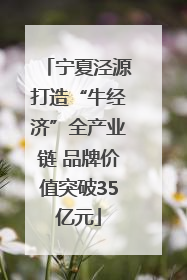 宁夏泾源打造“牛经济”全产业链 品牌价值突破35亿元