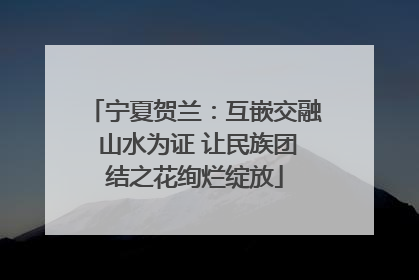 宁夏贺兰：互嵌交融 山水为证 让民族团结之花绚烂绽放