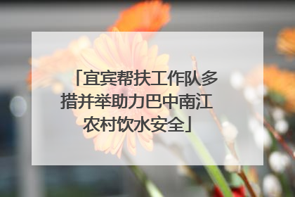 宜宾帮扶工作队多措并举助力巴中南江农村饮水安全