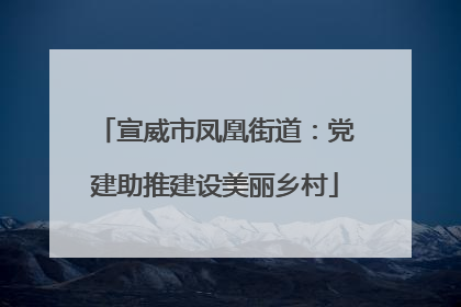宣威市凤凰街道：党建助推建设美丽乡村