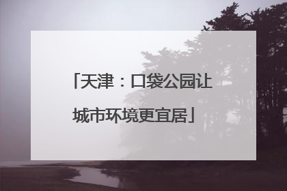 天津：口袋公园让城市环境更宜居