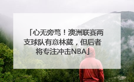 心无旁骛！澳洲联赛两支球队有意林葳，但后者将专注冲击NBA