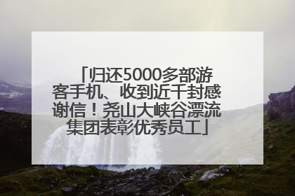归还5000多部游客手机、收到近千封感谢信！尧山大峡谷漂流集团表彰优秀员工