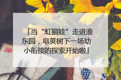当“虹猫娃”走进淮东园，皂荚树下一场幼小衔接的探索开始啦