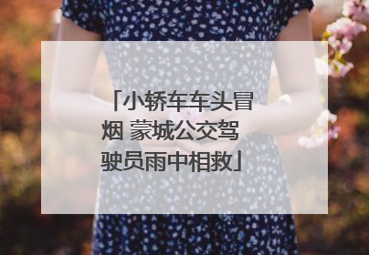 小轿车车头冒烟 蒙城公交驾驶员雨中相救