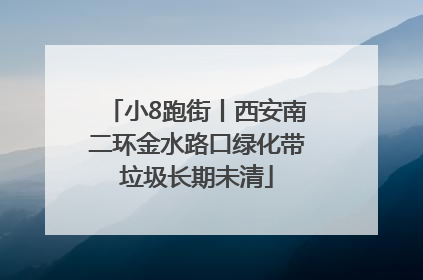 小8跑街丨西安南二环金水路口绿化带垃圾长期未清