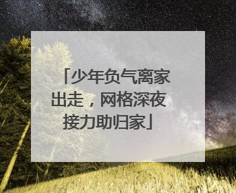 少年负气离家出走，网格深夜接力助归家