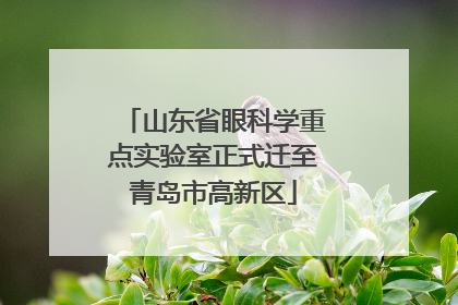 山东省眼科学重点实验室正式迁至青岛市高新区
