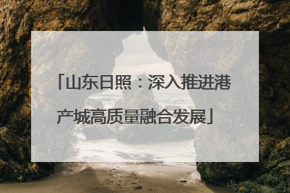 山东日照：深入推进港产城高质量融合发展