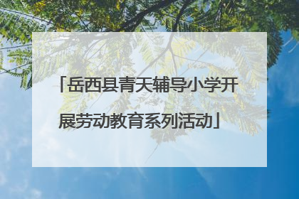 岳西县青天辅导小学开展劳动教育系列活动