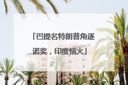 巴提名特朗普角逐诺奖，印度恼火