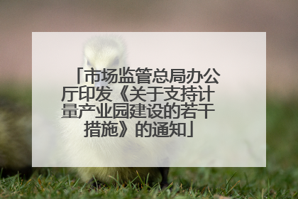 市场监管总局办公厅印发《关于支持计量产业园建设的若干措施》的通知
