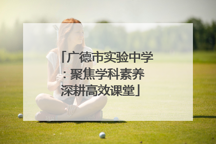 广德市实验中学：聚焦学科素养 深耕高效课堂