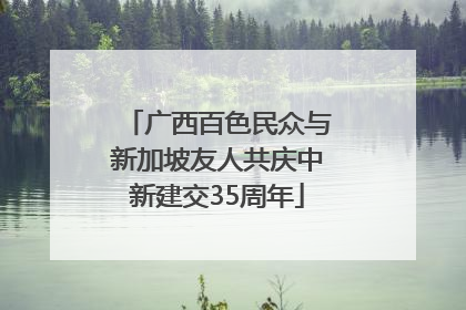 广西百色民众与新加坡友人共庆中新建交35周年