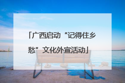 广西启动“记得住乡愁”文化外宣活动