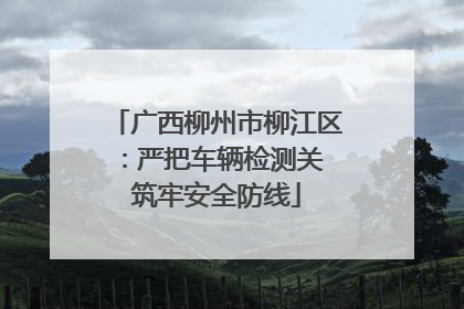 广西柳州市柳江区：严把车辆检测关 筑牢安全防线