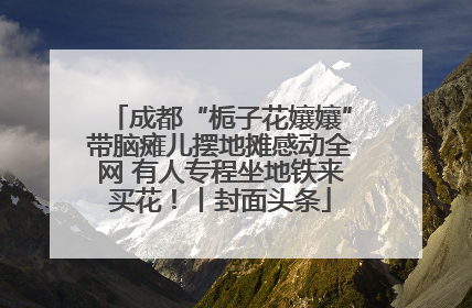 成都“栀子花孃孃”带脑瘫儿摆地摊感动全网 有人专程坐地铁来买花！丨封面头条
