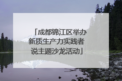 成都锦江区举办新质生产力实践者说主题沙龙活动