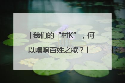 我们的“村K”，何以唱响百姓之歌？