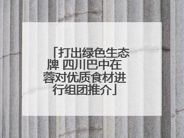 打出绿色生态牌 四川巴中在蓉对优质食材进行组团推介