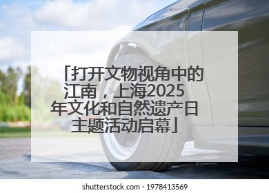 打开文物视角中的江南，上海2025年文化和自然遗产日主题活动启幕