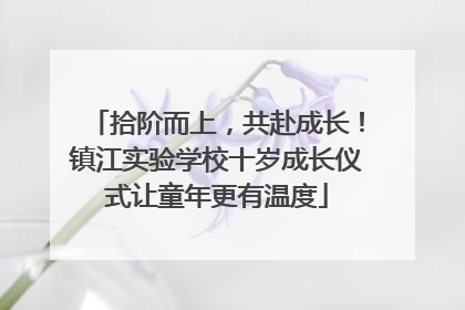 拾阶而上，共赴成长！镇江实验学校十岁成长仪式让童年更有温度
