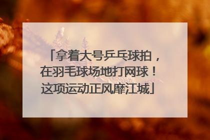 拿着大号乒乓球拍，在羽毛球场地打网球！这项运动正风靡江城