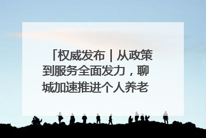 权威发布｜从政策到服务全面发力，聊城加速推进个人养老金制度落地