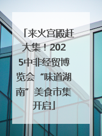 来火宫殿赶大集！2025中非经贸博览会“味道湖南”美食市集开启