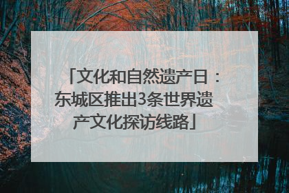 文化和自然遗产日：东城区推出3条世界遗产文化探访线路
