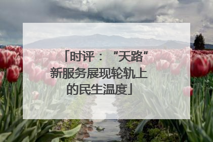 时评：“天路”新服务展现轮轨上的民生温度
