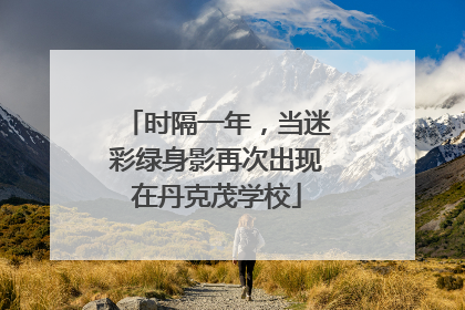 时隔一年，当迷彩绿身影再次出现在丹克茂学校