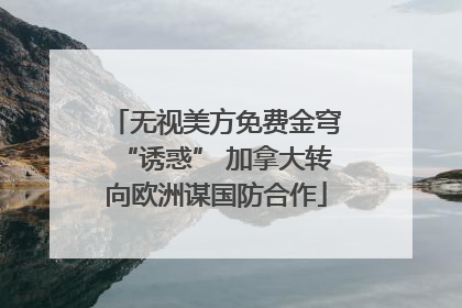 无视美方免费金穹“诱惑” 加拿大转向欧洲谋国防合作