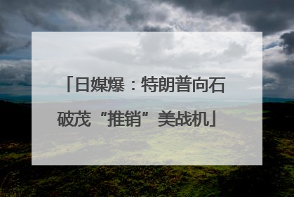 日媒爆：特朗普向石破茂“推销”美战机